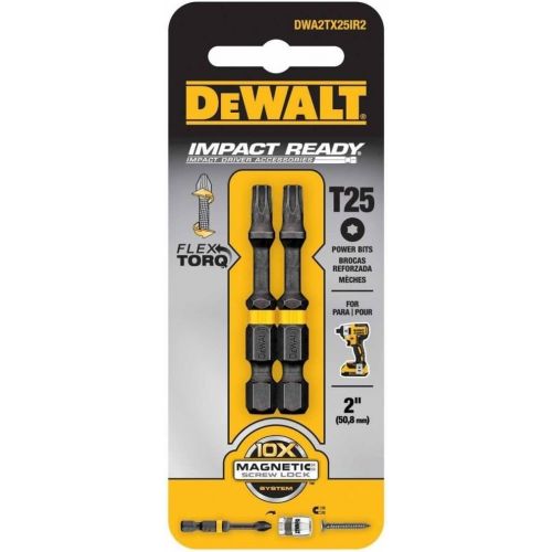  Dewalt DWA2TX25IR2 2 T25 FlexTorq Bit 2 Count