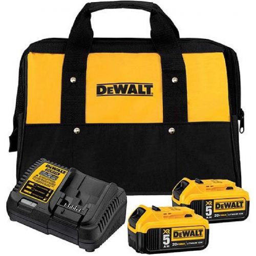  DEWALT DCB205-2CK 20V Max 5.0Ah Starter Kit with 2 Batteries with 20V MAX Grinder