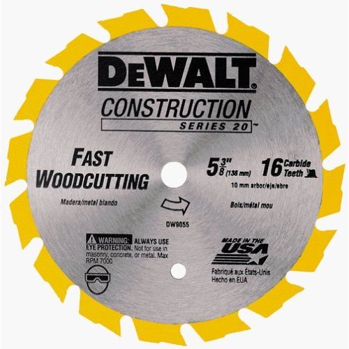  Dewalt DW9055 5-3/8 Cordless Circular Saw Steel Blade