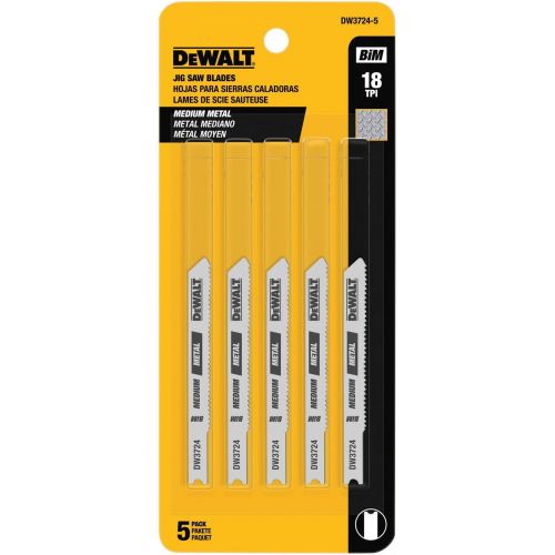 DEWALT-DW3724-5?3 18 TPI U-Shank Medium Metal Cutting Jig Saw Blades (5-Pack)