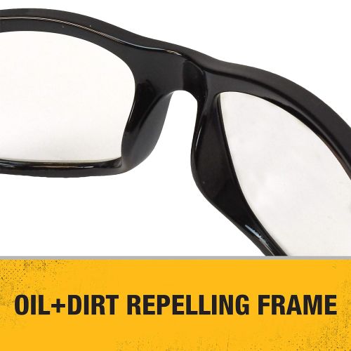 DeWalt DPG107-1D Supervisor Premium Black Frame Clear Lens Safety Glasses ANSI Certified (1-Pair)
