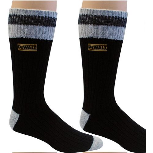  DeWALT Mens 2 Pack Wool Blend Boot Crew Socks