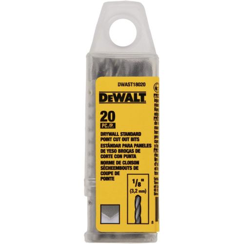  DEWALT DWAST18020 1/8IN DRYWALL STANDARD CUT OUT BIT 20 Pack