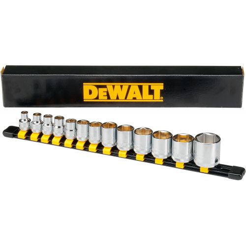  DEWALT Shallow Socket Set, 13-Piece, 3/8 Drive Metric (DWMT19245)