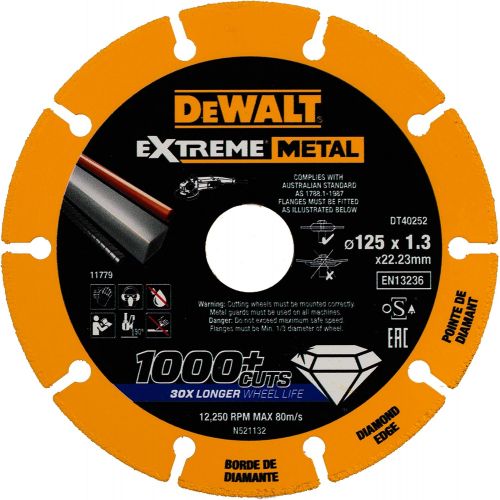  DEWALT DT40252-QZ DT40252 METALMAX Extreme Metal Diamond Disc 125 mm