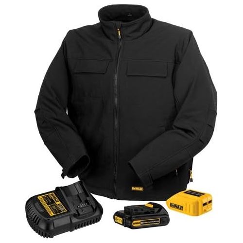  DEWALT DCHJ060C1-S 20V/12V MAX Black Heated Jacket Kit, Small