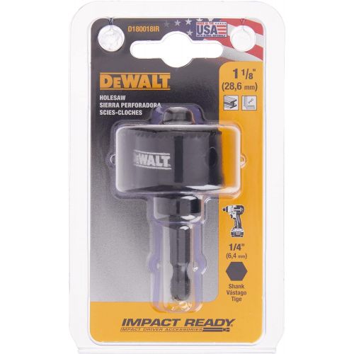  DEWALT D180018IR 29mm IMPACT READY Hole Saw, 1-1/8-Inch