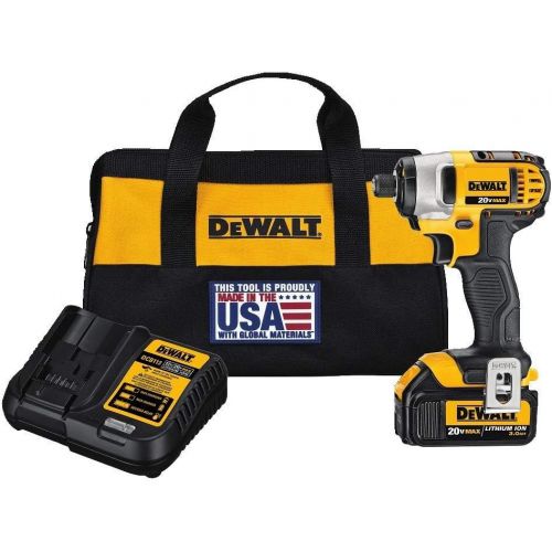  DEWALT 20V MAX Impact Driver Kit, 1 Battery with Socket Adapter Set, 10-Piece, 3/8 & 1/2 Drive, Metric (DCF885L1 & DWMT74741)