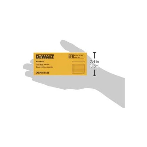  DEWALT Brad Nails, Heavy Duty, 18GA, 1-1/4-Inch, 5000-Pack (DBN18125)