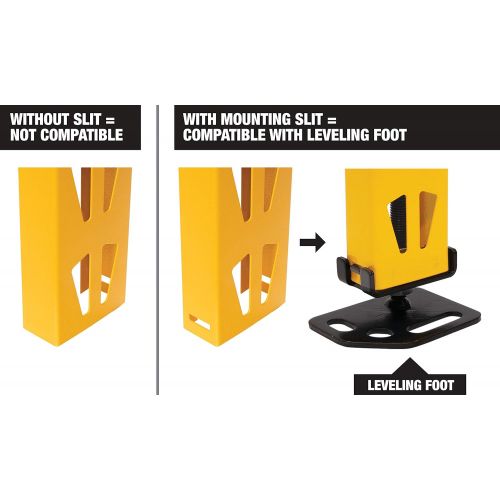  DEWALT Shelf Leveling/Floor Anchoring Adjustable Accessories for Dewalt Industrial Storage Racks, Durable Steel Mounting Plates, Wedge Anchors Included for Tipping Prevention