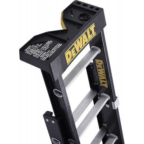  DeWalt DXL3020-20PT 20-Foot Fiberglass Extension ladder Type IA with 300-Pound Duty Rating,Yellow