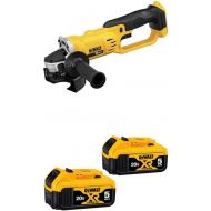 Dewalt DCG412B 20V MAX Lithium Ion 4-1/2 grinder (Tool Only) with 20V MAX XR 5.0Ah Lithium Ion Battery, 2-Pack