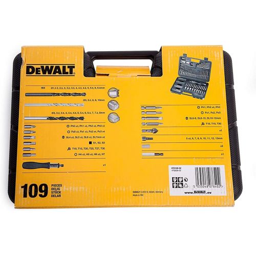  DeWalt DT0109 Screwdriver and Drillbit Set (109 Pieces)