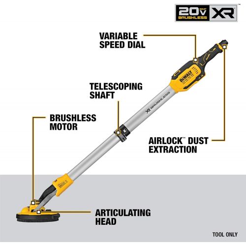  DEWALT DCE800B 20V MAX* Cordless Drywall Sander (Tool Only)