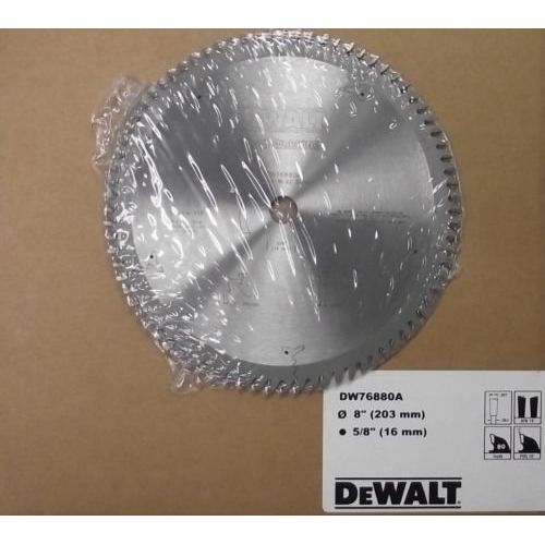  Dewalt DW76880A 8 x 80 Tooth ATB Wood Working Saw Blade