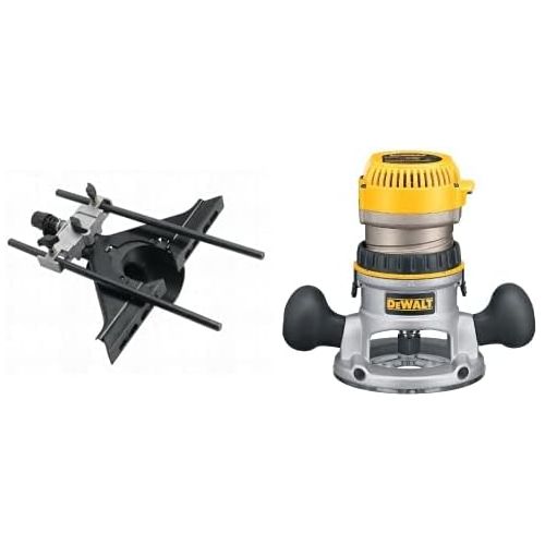  DEWALT DW616 1-3/4-Horsepower Fixed Base Router with DW6913 Router Edge Guide with Fine Adjustment and Vacuum Adaptor