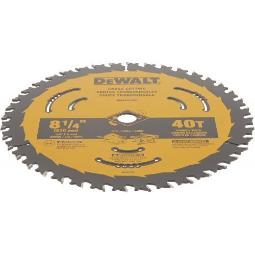  DEWALT Circular Saw / Table Saw Blade, 8-1/4-Inch, 40-Tooth (DWA181440)
