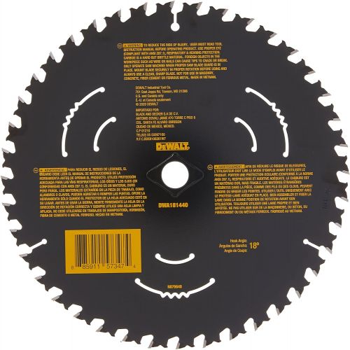  DEWALT Circular Saw / Table Saw Blade, 8-1/4-Inch, 40-Tooth (DWA181440)