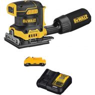 DEWALT 20V MAX XR Palm Sander, Variable Speed, 1/4-Inch Sheet with Battery Pack & Charger Kit, 3-Ah (DCW200B & DCB23C)