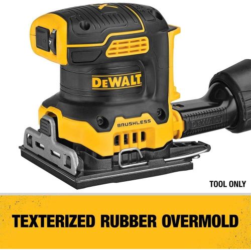  DEWALT 20V MAX XR Palm Sander, Variable Speed, 1/4-Inch Sheet with Battery Pack & Charger Kit, 3-Ah (DCW200B & DCB23C)