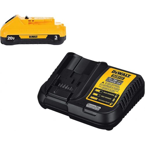  DEWALT 20V MAX XR Palm Sander, Variable Speed, 1/4-Inch Sheet with Battery Pack & Charger Kit, 3-Ah (DCW200B & DCB23C)