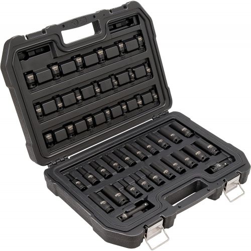  DEWALT Impact Socket Set, Combination, SAE/MM, 3/8-Inch Drive, 42-Piece (DWMT19248)