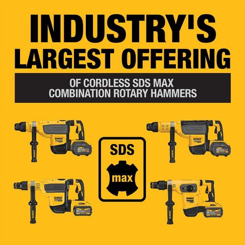  DEWALT FLEXVOLT 60V MAX Rotary Hammer Drill, SDS Max, 1-7/8-Inch, Tool Only (DCH733B)