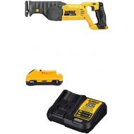 DEWALT DCS380B 20-Volt MAX Li-Ion Reciprocating Saw (Tool Only) with DW4856 Metal/Woodcutting Reciprocating Saw Blade Set, 6-Piece