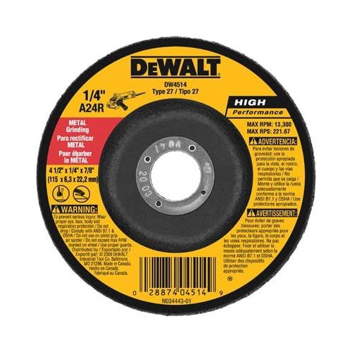  Dewalt Accessories DW4514B5 5 Pack 4.5 in. Heavy Duty Grind Wheel