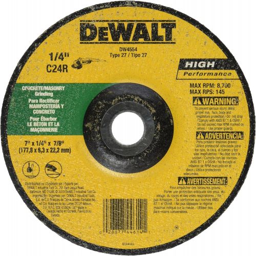  DEWALT DW4554 7-Inch by 1/4-Inch by 7/8-Inch Masonry Grinding