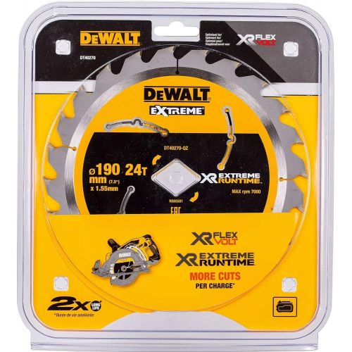  Dewalt DT40270-QZ DT40270 190mm 24 Tooth Diamond Bore Blade for DCSDCS577