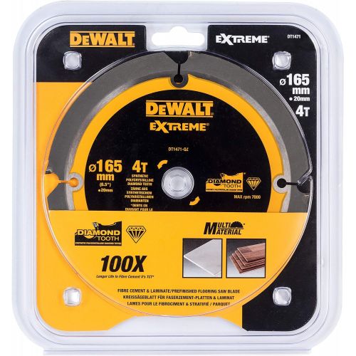  Dewalt DT1471-QZ PCD 165/20mm 4T Circular Saw Blade