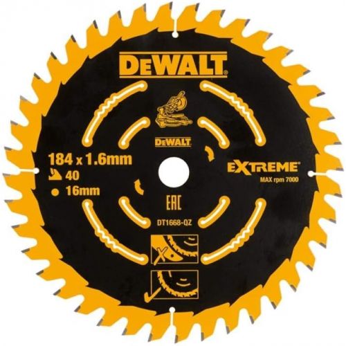  Dewalt DT1668-QZ 7.2/16mm 40T Construction Circular Saw Blade
