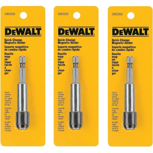  DEWALT DW2050 Quick Change 3-Inch Magnetic Bit Tip Holder, 3 Pack