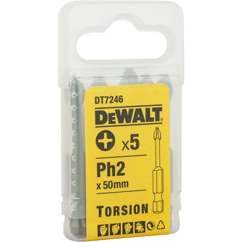  Dewalt DT7246-QZ Torsion Bit Ph2 50mm (5 Piece)