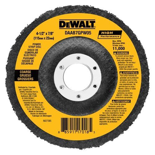  DEWALT DAAH7GPW05 4-1/2-Inch by 5/8-Inch-11 Power Wheel Flap Disc