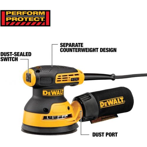  DEWALT Random Orbit Sander, 5-Inch (DWE6423K) & DWV9000 Universal Connector