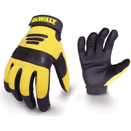  Dewalt DPG21L Heavy Duty Synthetic Padded Leather Palm Spandex Back, Large