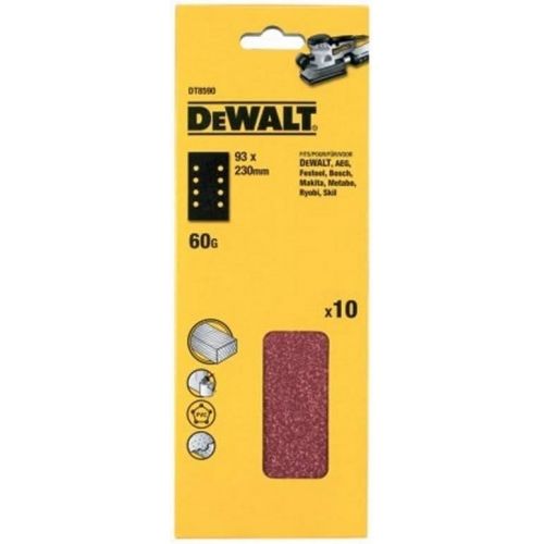  Dewalt DT8590-QZ Quater sheet sanding belt 3.7x9.05 K60 (10 Piece)