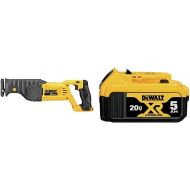 DEWALT 20V MAX* Reciprocating Saw, Tool Only (DCS380B) & 20V MAX XR Battery, Lithium Ion, 5.0Ah (DCB205)