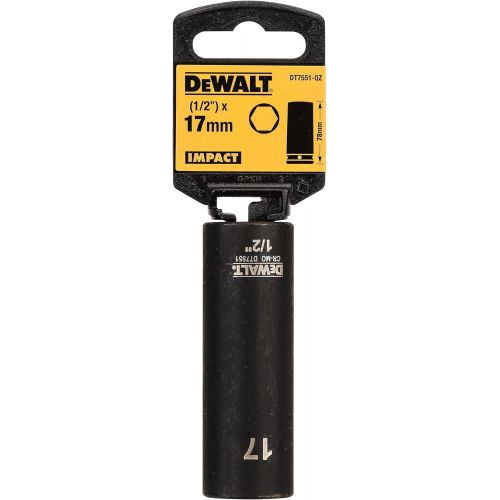  DeWalt DT7551-QZ Impact Socket (Deep), 17 mm 1/2