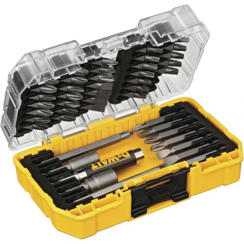  Custom Leathercraft DG5543 16 in. 33 Pocket Tool Bag, Black & DEWALT Screwdriver Bit Set with Tough Case, 45-Piece (DW2166)