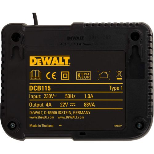  Pack 2 batteries Dewalt 18V XR 5AH LI-ION et chargeur Dewalt 18V DCB115P2-QW