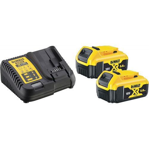  Pack 2 batteries Dewalt 18V XR 5AH LI-ION et chargeur Dewalt 18V DCB115P2-QW