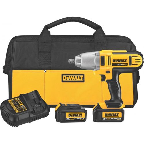  DEWALT DCF889L2 20V Max Lithium Ion 1/2-Inch High Torque Impact Wrench with Detent Pin, 3.0-Ah