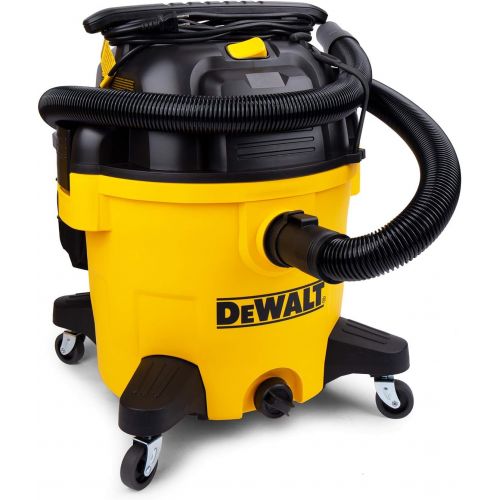  DeWALT DXV10P 10 Gallon Quiet Poly Wet Dry Vacuum Yellow & DXVA19-2500 Ultra Durable Hose 1-7/8, Yellow