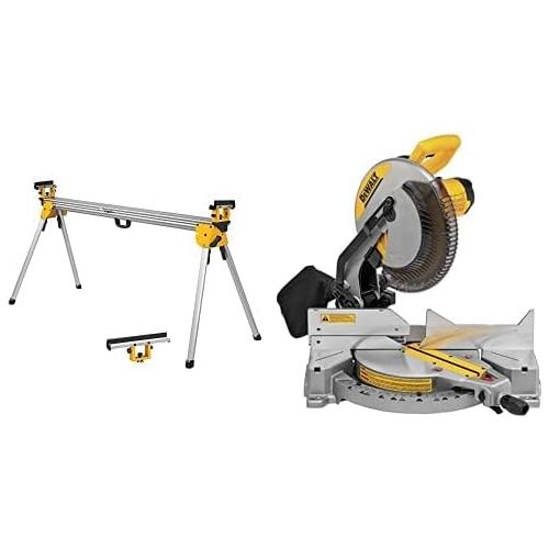  DEWALT Miter Saw Stand, Heavy Duty with 12-Inch Miter Saw, 15-Amp, Single Bevel, Compound (DWX723 & DWS715)