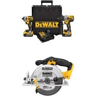 DEWALT DCK299P2 20V MAX XR Lithium Ion Brushless Premium Hammerdrill & Impact Driver Combo Kit, 5.0 Ah with Circular Saw