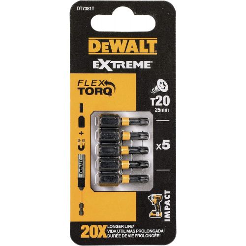  Dewalt DT7381T-QZ Torsion Bit shockproof T20 25mm (5 Piece)