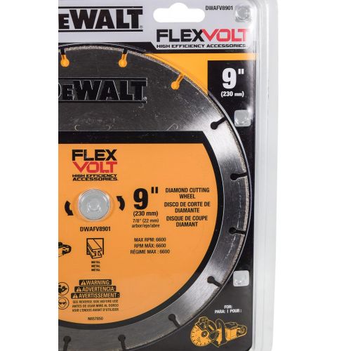  Dewalt DWAFV8901 Flexvolt 9 Metal Cutting Diamond Wheel (Single Pack)